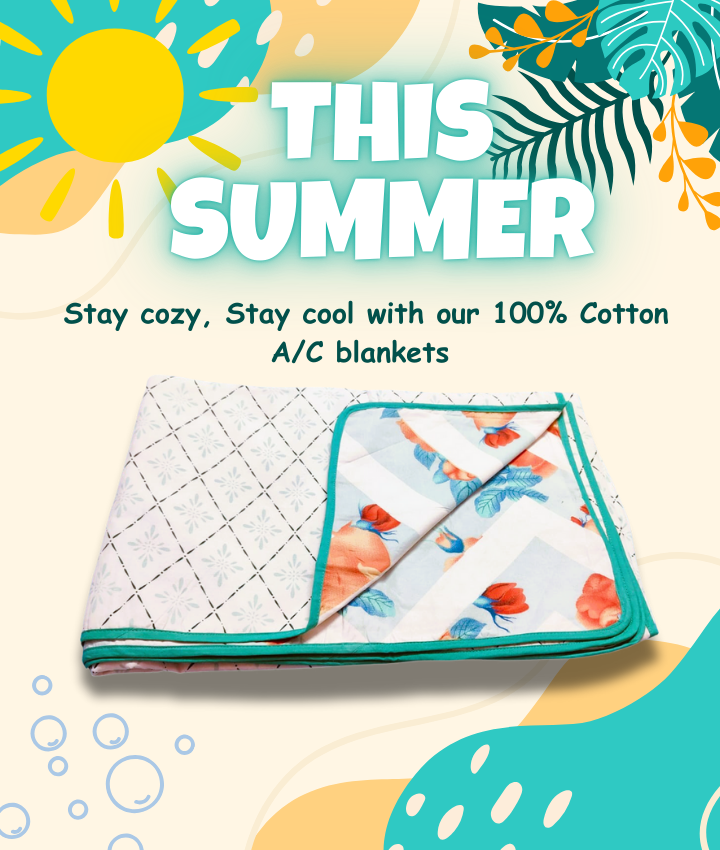 Buy 100% cotton AC blankets