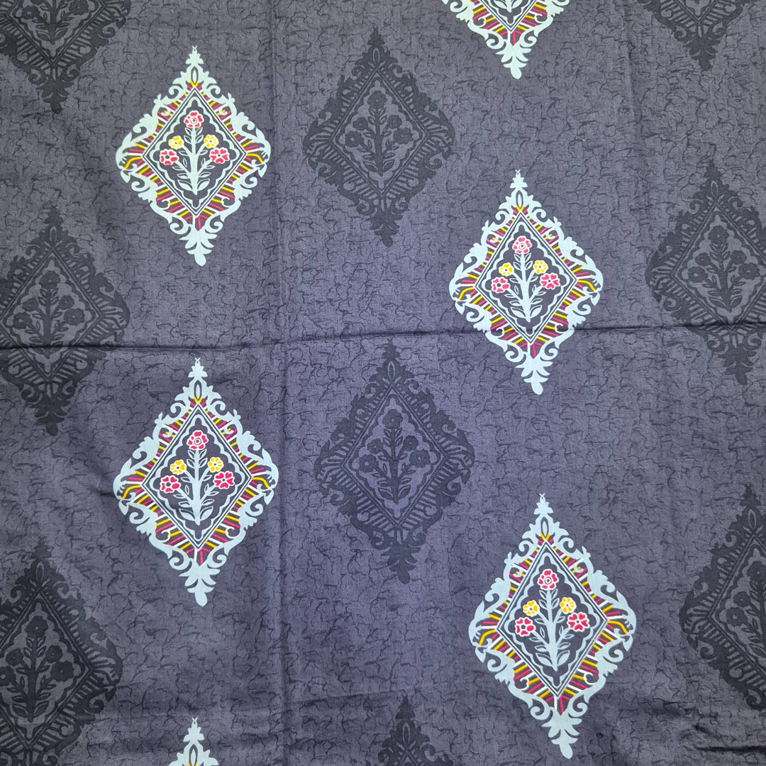 100% Cotton double bedsheet with 2 pillow covers - Midnight Floral - Image 2