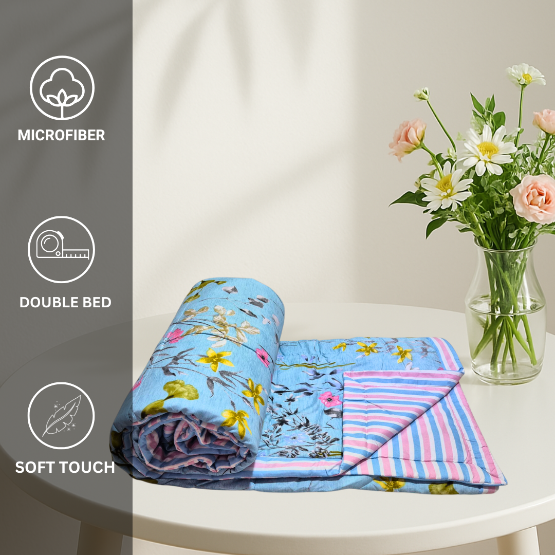 Microfiber Reversible Winter Comforter - Double bed - Image 5