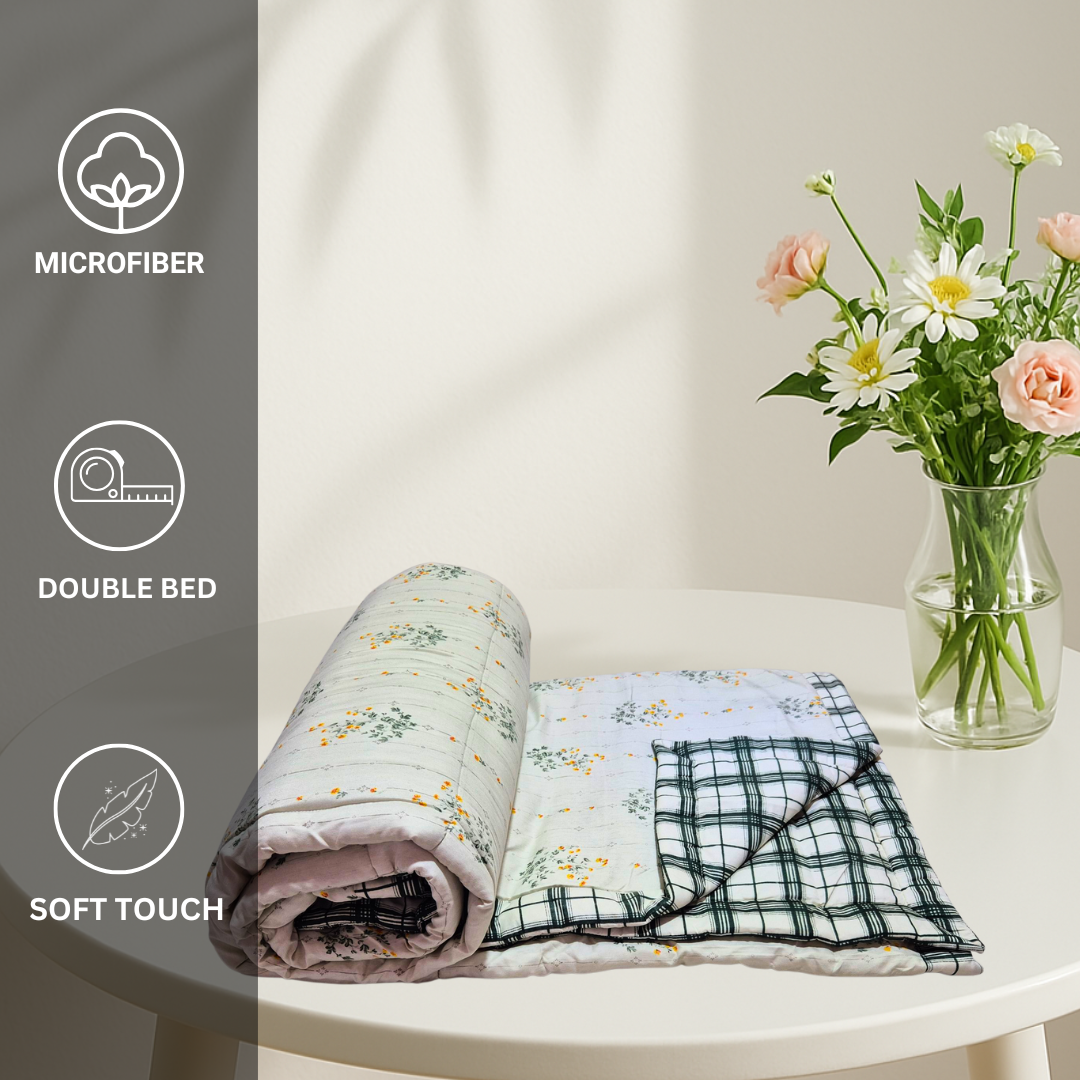 Microfiber Reversible Winter Comforter - Double bed - Image 5