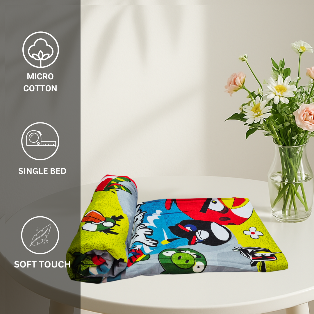 Micro Cotton Angry Bird AC Blanket - Single bed - Image 3