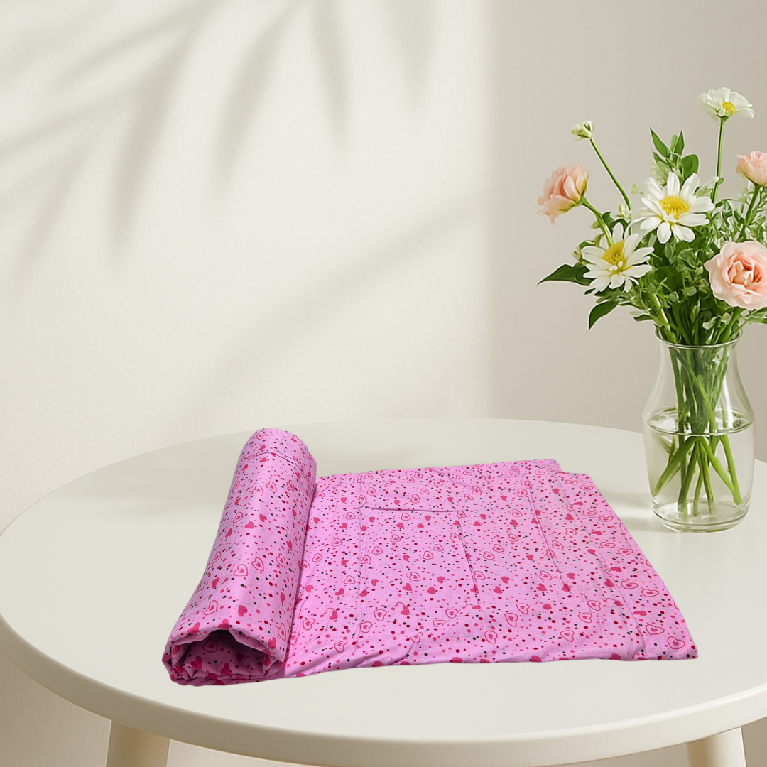 Pure Cotton Dohar & Razai Cover with Chain - Single bed