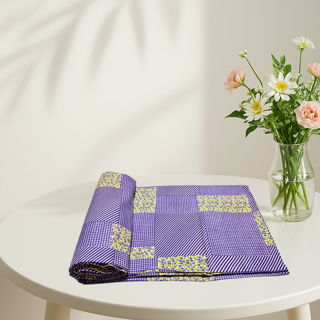 Pure Cotton Dohar & Razai Cover with Chain - Single bed