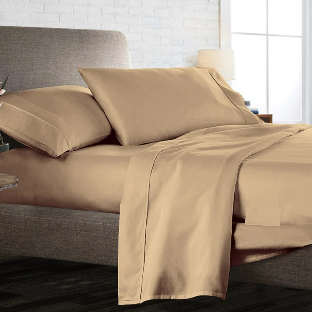 100% Cotton King bedsheet with 2 pillow covers - Grey Orange