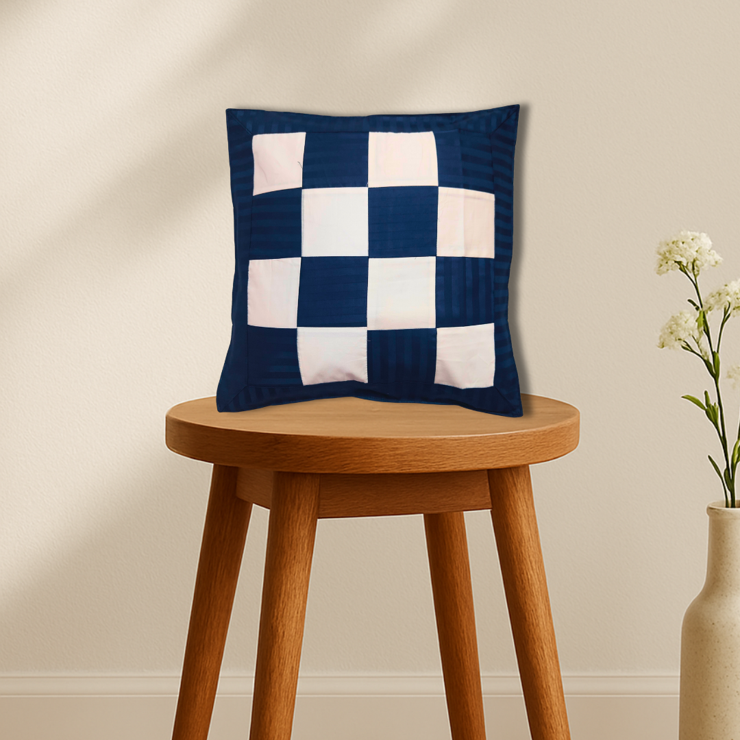 100% Cotton Cushion Cover set of 5 - Gridlock (16x16)