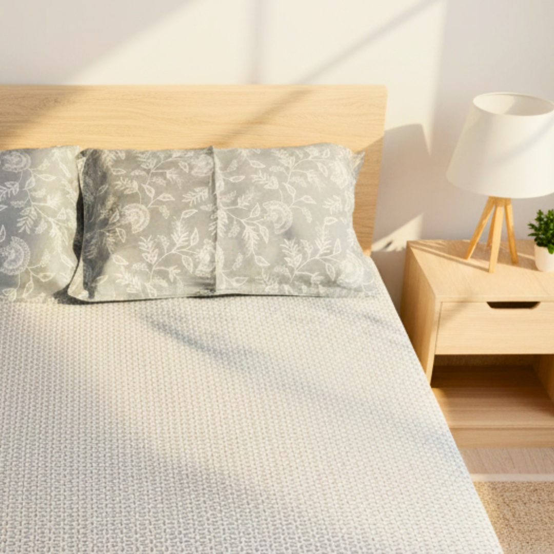 100% Cotton double bedsheet with 2 pillow covers - Blue Bloom - Image 4