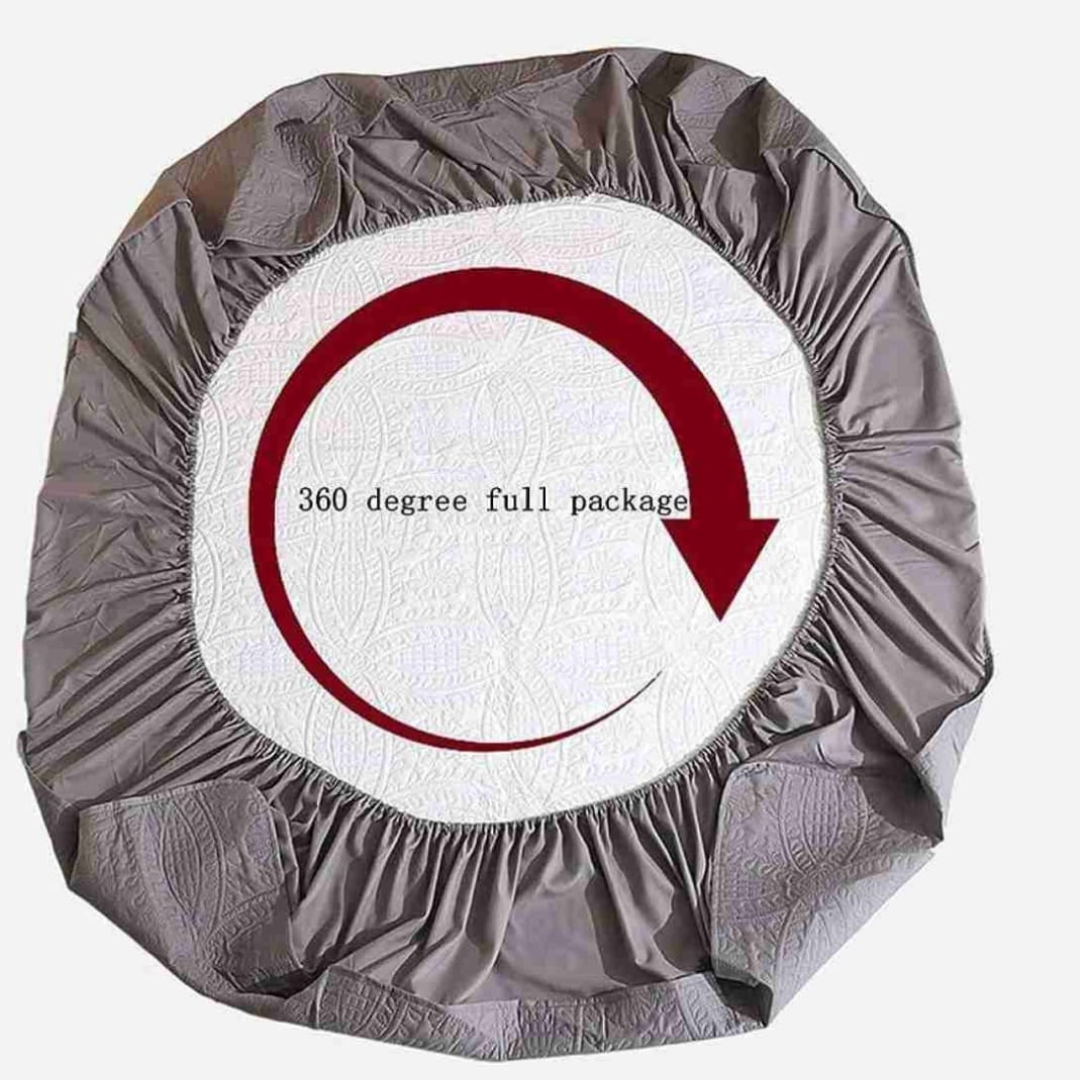 Terry Cotton Waterproof Mattress Protector - White - Image 2