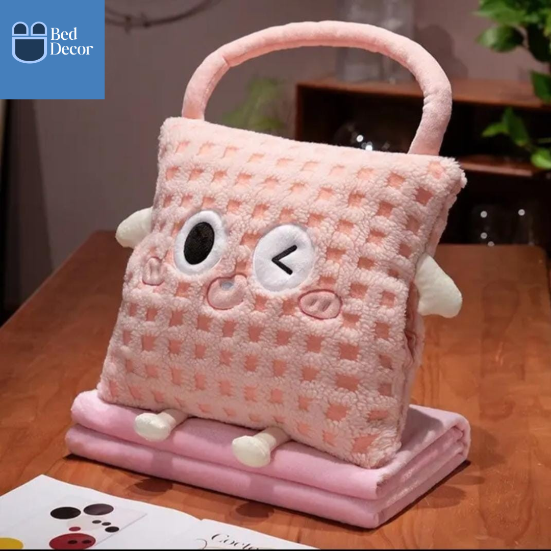 Soft Toy Cum Blanket - Cute Bag
