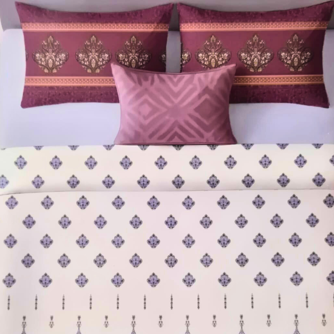 100%Cotton King bedsheet with 2 pillow covers - Royal Charm - Image 2