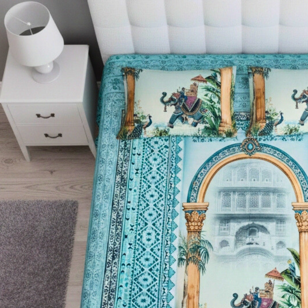 100% Cotton King bedsheet with 2 pillow covers - Royal Charm - Image 3