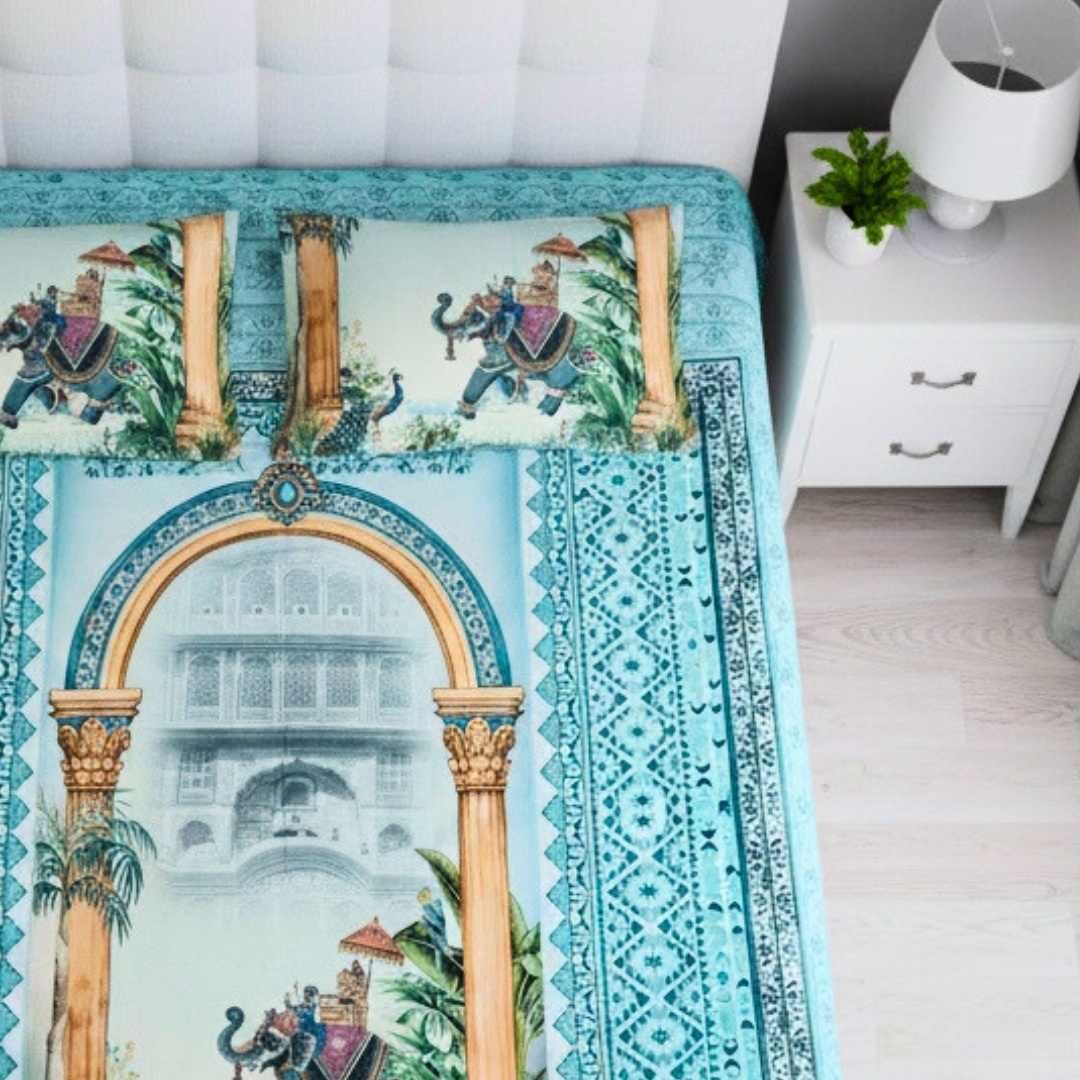 100% Cotton King bedsheet with 2 pillow covers - Royal Charm - Image 4