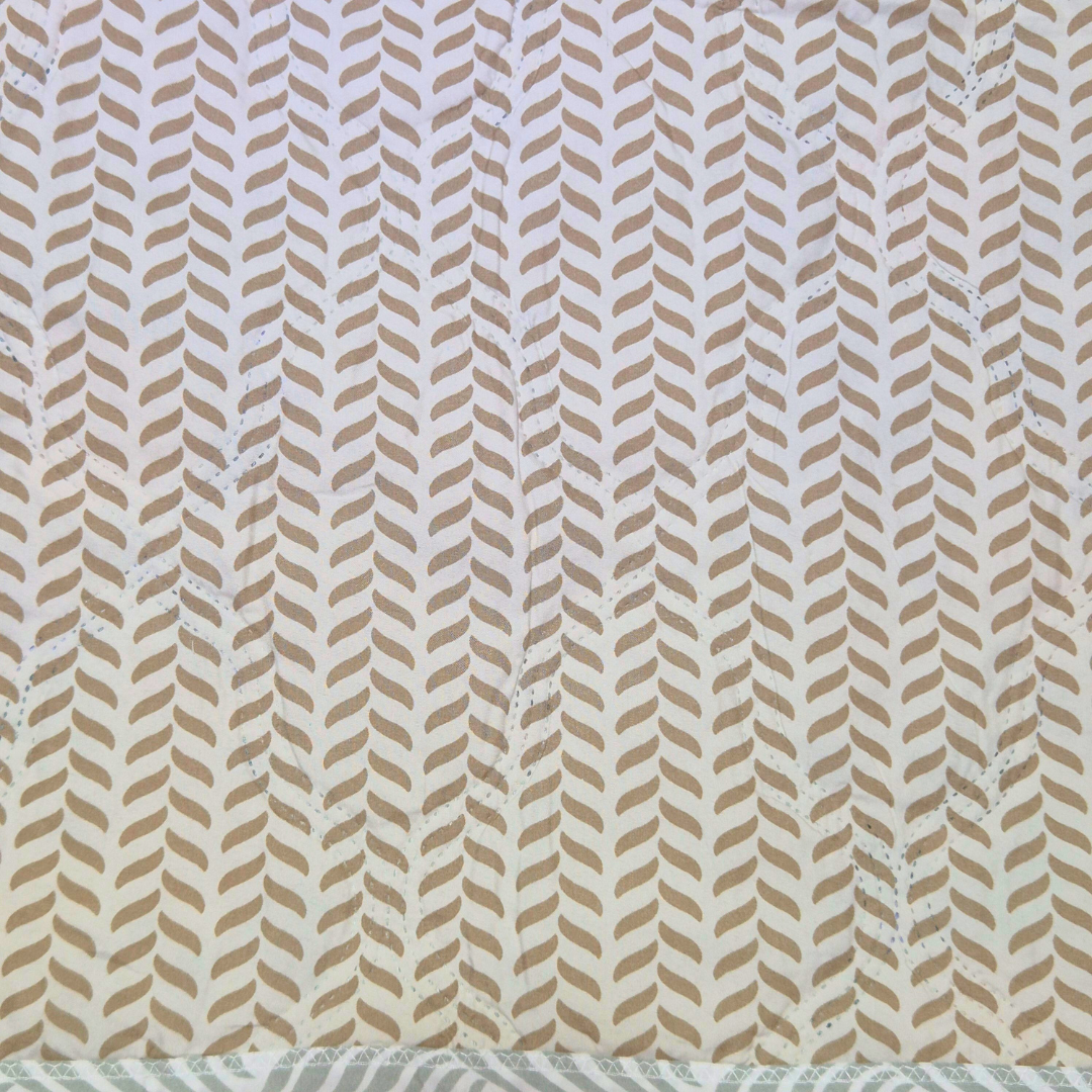 Microfiber Reversible All season Comforter Double bed - Green Florals - Image 3