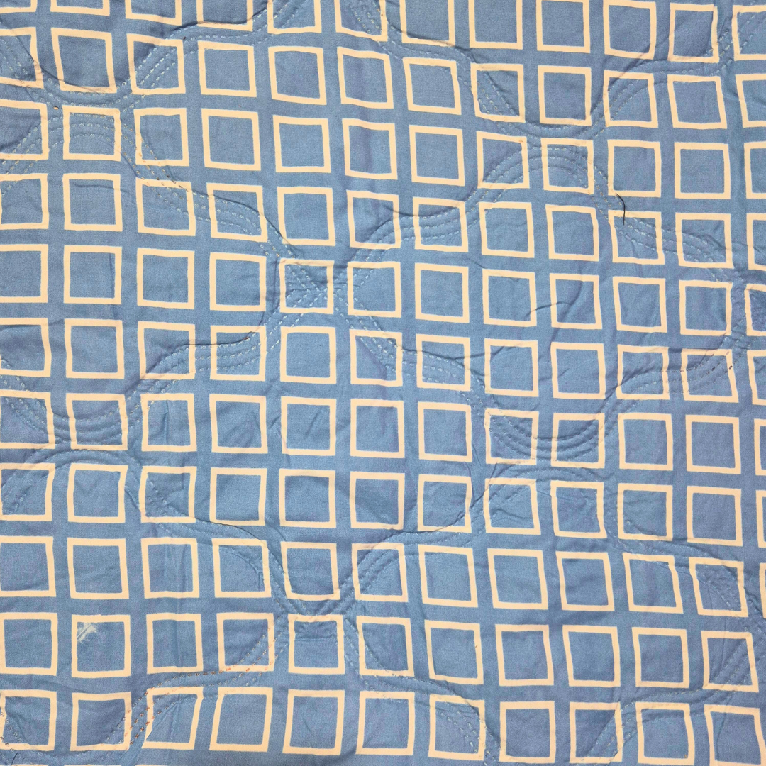 Microfiber Reversible All season Comforter Double bed - Blue Florals - Image 3