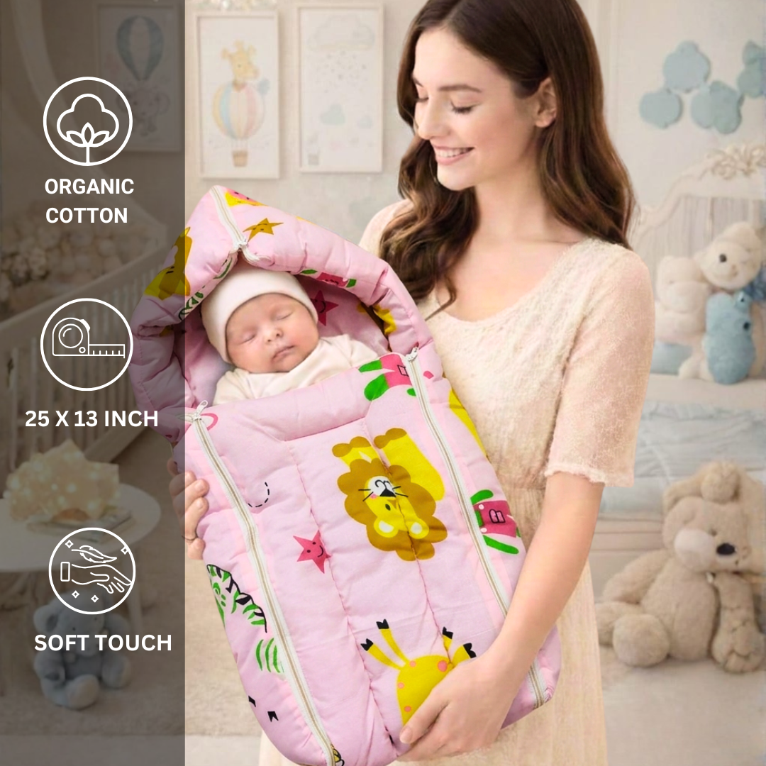 Organic Cotton Baby Carrier - Pink - Image 2