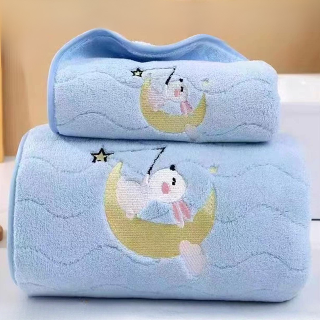 Premium Kids Bath Towel | Quick Drying - Bunny Moon