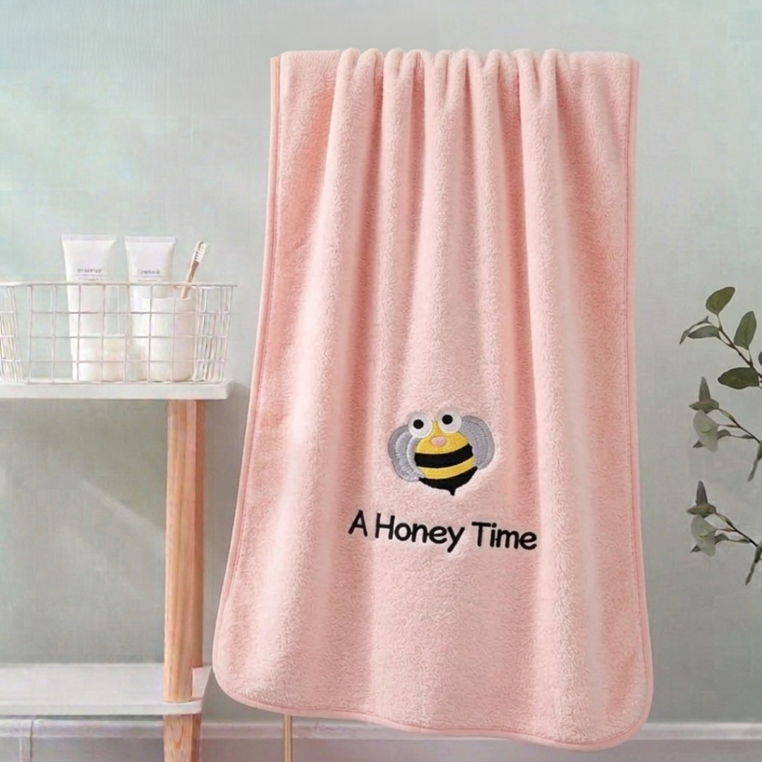 Premium Kids Bath Towel | Quick Drying - Honey Time - Image 3