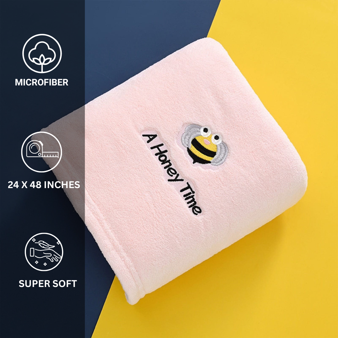 Premium Kids Bath Towel | Quick Drying - Honey Time - Image 4