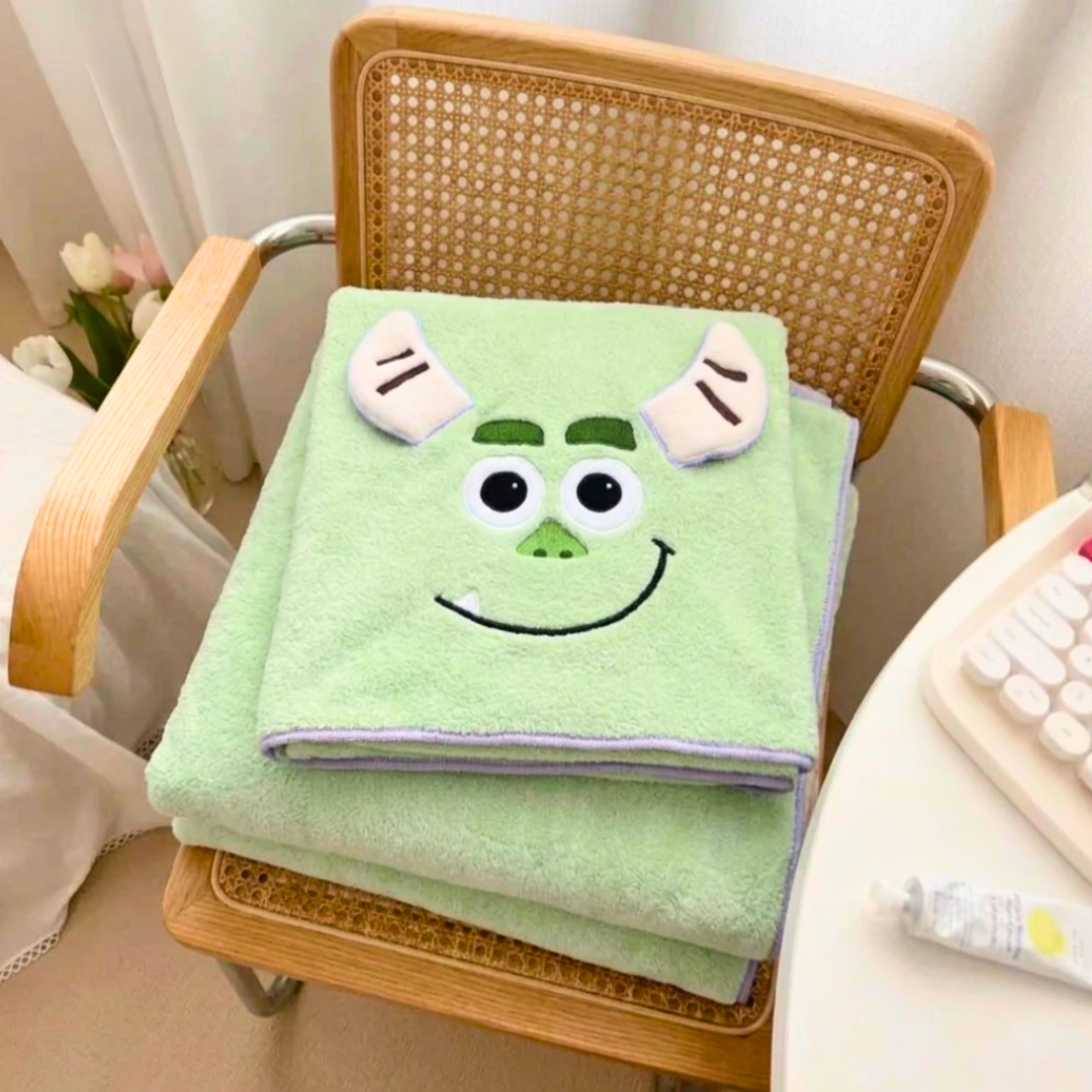 Premium Kids Bath Towel | Quick Drying - Happy Monster