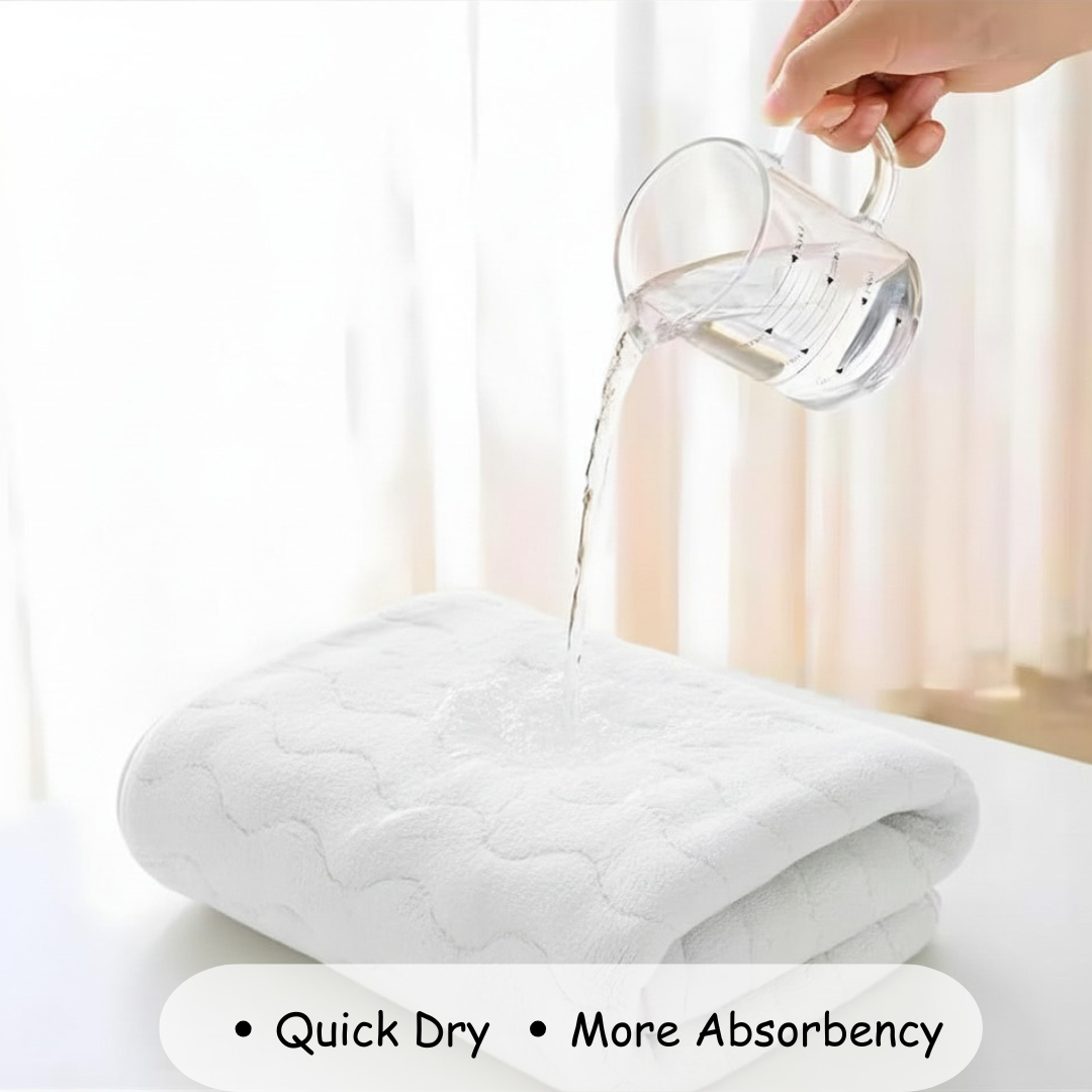 Premium Kids Bath Towel | Quick Drying - Furry White - Image 2