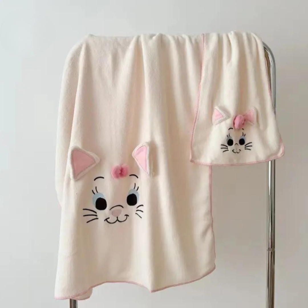 Premium Kids Bath Towel | Quick Drying - Furry White - Image 3