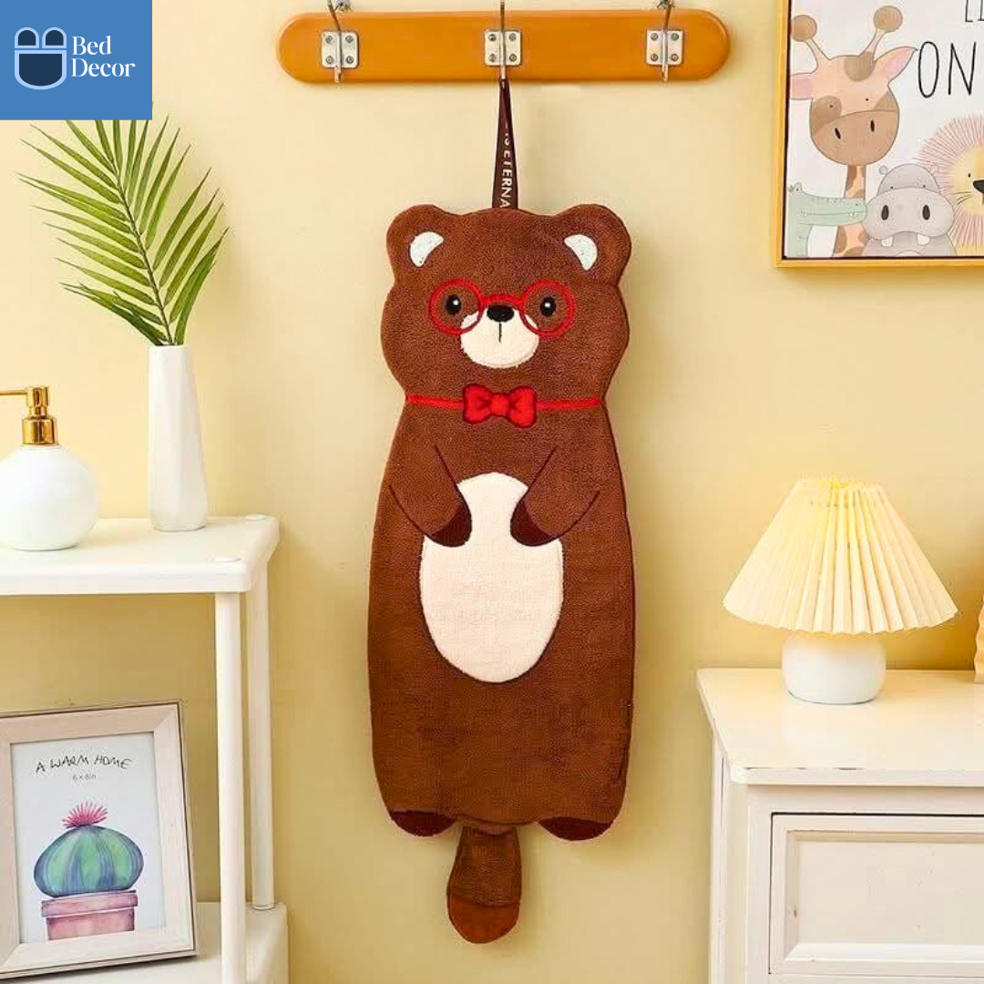 Decorative Cute Hanging Hand Towel - Gentle Bear