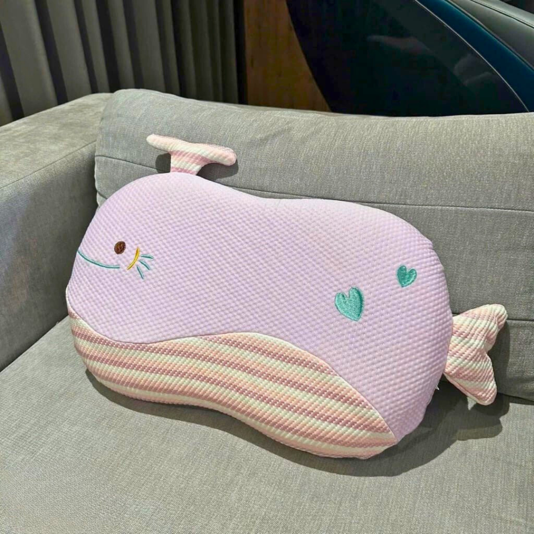 Premium Kids Fish Cut Memory Foam Pillow : Purple