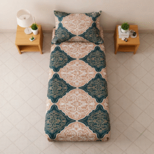 Bajaj Cotton Single Bed bedsheet Pair with pillow covers - Royal Damask